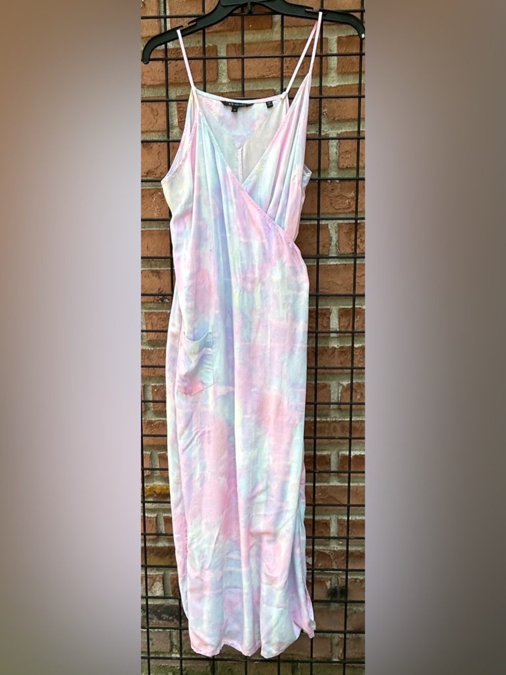 Armani Exchange Lavender and Pale Blue Tie-Dye Dress
